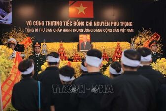 Lễ truy điệu Tổng Bí thư Nguyễn Phú Trọng tại xã Đông Hội, huyện Đông Anh