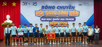 Trao giải môn bóng chuyền Hội thao Sinh viên Đại học Quốc gia TP. Hồ Chí Minh năm 2024
