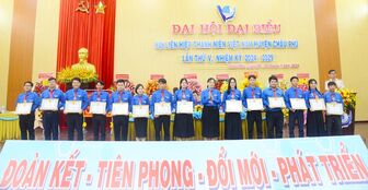 Đại hội Hội Liên hiệp Thanh niên Việt Nam huyện Châu Phú, nhiệm kỳ 2024 - 2029