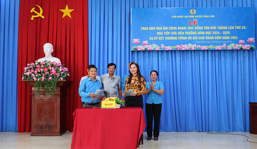 Thêm nhiều hoạt động chăm lo cho đoàn viên và con em ở huyện Thoại Sơn