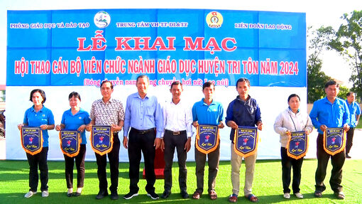 Khai mạc Hội thao cán bộ, viên chức ngành giáo dục huyện Tri Tôn năm 2024