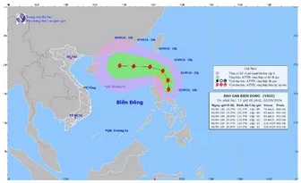 Khoảng đêm 3/9, bão Yagi đi vào Biển Đông và mạnh dần lên