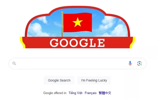 Google thay giao diện chào mừng Quốc khánh Việt Nam