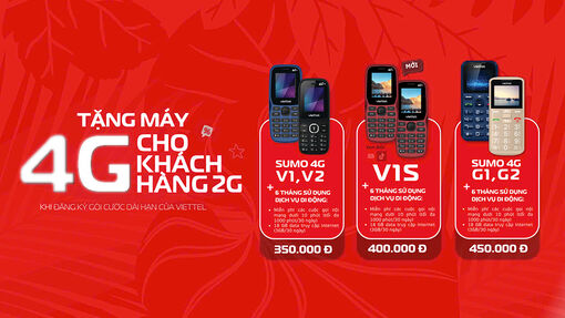 Viettel tặng điện thoại 4G miễn phí cho khách hàng