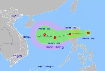 Áp thấp nhiệt đới mạnh lên thành bão số 4 với 2 kịch bản đổ bộ