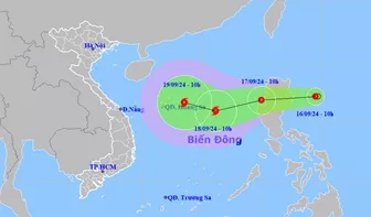 Xuất hiện áp thấp nhiệt đới giật cấp 9 gần Biển Đông