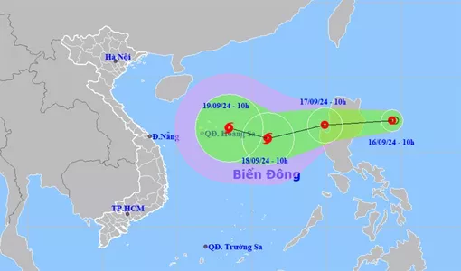 Xuất hiện áp thấp nhiệt đới giật cấp 9 gần Biển Đông