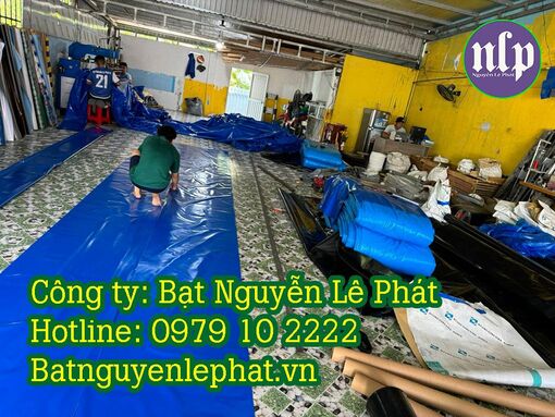 Bạt Nguyễn Lê Phát - Địa chỉ kho xưởng may ép bạt mái hiên mái xếp, may bạt kéo di động ngoài trời theo yêu cầu giá rẻ