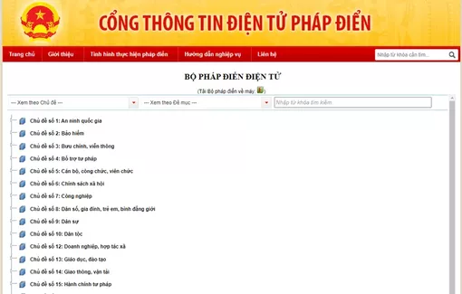 Phê duyệt kết quả pháp điển hệ thống quy phạm pháp luật với 7 chủ đề và 6 đề mục