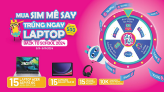 Back to school 2024: Xài sim mê say – Trúng ngay laptop