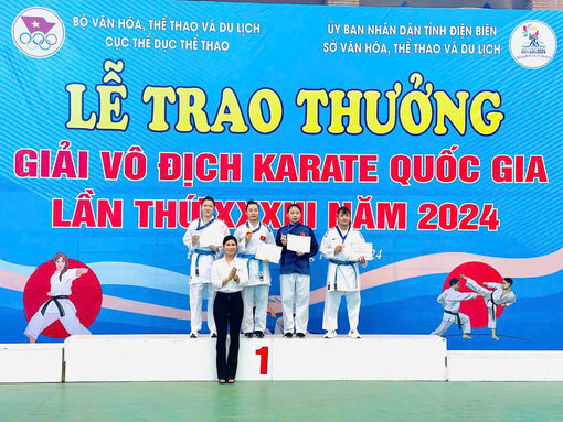 An Giang đoạt 2 huy chương tại Giải vô địch Karate quốc gia