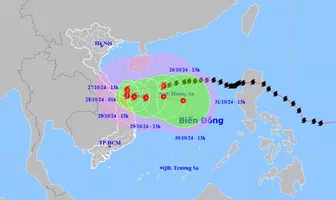 Bão số 6 khả năng mạnh cấp 10-11 khi vào vùng biển Trung Trung Bộ