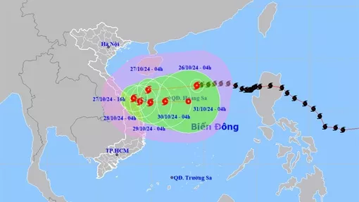 Đêm nay, bão số 6 ảnh hưởng tới vùng biển từ Quảng Bình đến Quảng Ngãi