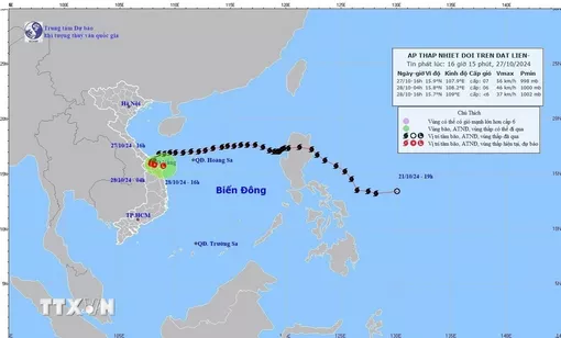 Bão số 6 suy yếu thành áp thấp nhiệt đới, sức gió mạnh nhất cấp 7