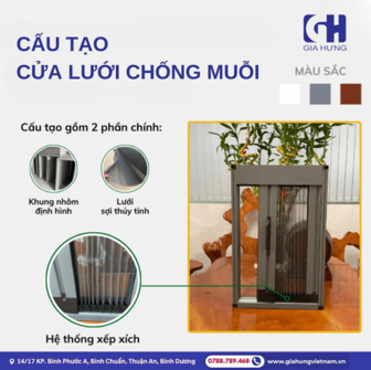 Top 3 loại cửa lưới chống muỗi Giahungpro ngăn côn trùng hiệu quả, thẩm mỹ cao