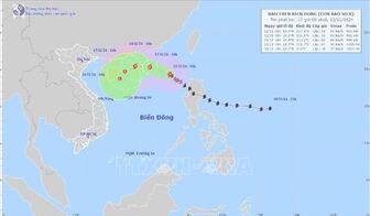 Thời tiết đêm 12/11: Bão số 8 gây gió mạnh, sóng lớn trên vùng biển Bắc Biển Đông