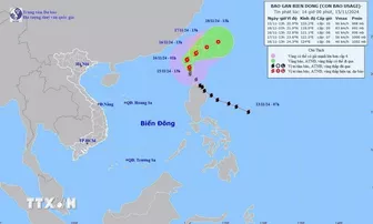 Vùng Bắc Biển Đông gió giật cấp 12, biển động mạnh do ảnh hưởng bão Usagi