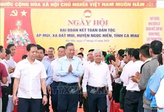 Tổng Bí thư Tô Lâm dự Ngày hội Đại đoàn kết toàn dân tộc tại Cà Mau