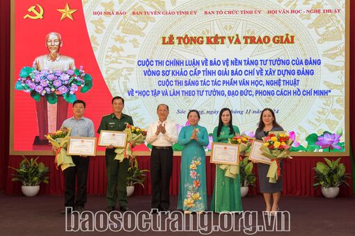 Tổng kết và trao giải các cuộc thi báo chí và văn học, nghệ thuật tỉnh Sóc Trăng năm 2024