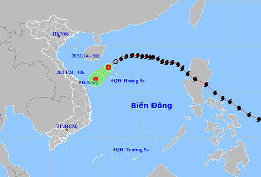 Thời tiết ngày 20/11: Áp thấp nhiệt đới gây mưa dông lớn trên biển