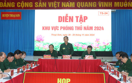 Khai mạc diễn tập khu vực phòng thủ huyện Thoại Sơn