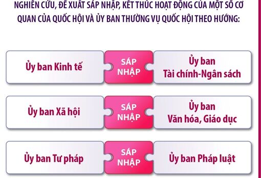 Dự kiến sắp xếp, tinh gọn tổ chức bộ máy các cơ quan của Quốc hội, UBTV Quốc hội