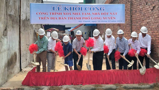 Long Xuyên khởi công công trình xóa nhà tạm, nhà dột nát