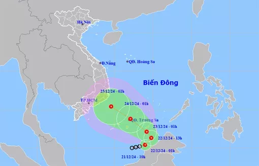 Áp thấp nhiệt đới gây gió giật cấp 8, sóng cao 4-6m