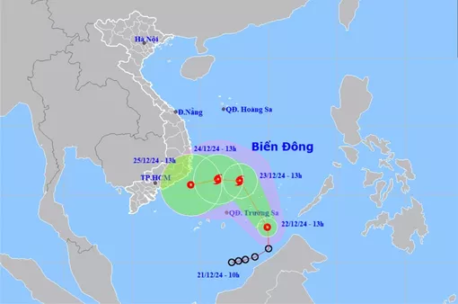 Áp thấp nhiệt đới khả năng mạnh lên thành bão trong 24 giờ tới