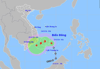 Thời tiết ngày 23/12: Áp thấp nhiệt đới có thể mạnh lên thành bão