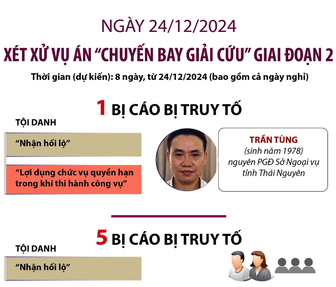 Ngày 24/12/2024: Xét xử vụ án 'chuyến bay giải cứu' giai đoạn 2