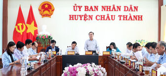 Ban Tổ chức Tỉnh ủy làm việc với Huyện ủy Châu Thành về công tác chuẩn bị Đại hội Đảng