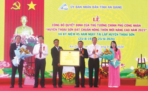 Về huyện nông thôn mới nâng cao Thoại Sơn