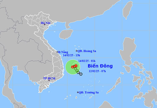 Thời tiết ngày 14/2: Áp thấp nhiệt đới trên biển