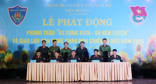 Phát động phong trào “3 xung kích, 5 rèn luyện” trong khóa huấn luyện chiến sĩ mới