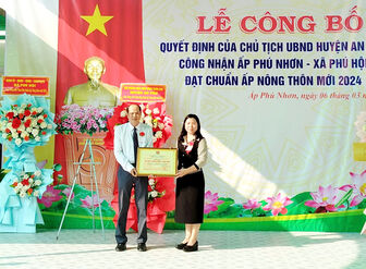 An Phú công nhận ấp Phú Nhơn đạt chuẩn “Ấp nông thôn mới”