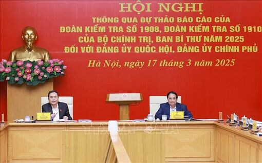 Chủ tịch Quốc hội và Thủ tướng chủ trì Hội nghị công bố dự thảo kết quả kiểm tra Đảng ủy Chính phủ