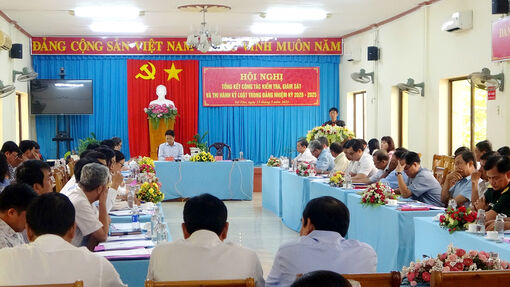 Huyện ủy Tri Tôn tổng kết công tác kiểm tra, giám sát nhiệm kỳ 2020 - 2025