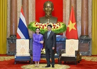 Chủ tịch nước Lương Cường tiếp Thủ tướng Thái Lan Paetongtarn Shinawatra