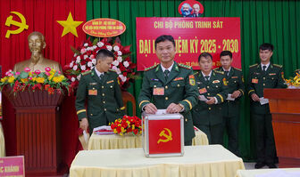 Bộ đội Biên phòng tỉnh An Giang hoàn thành đại hội chi bộ, đảng bộ cơ sở