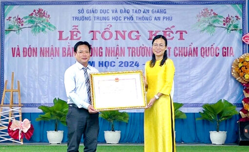 Bí thư Huyện ủy An Phú dự tổng kết năm học tại Trường THPT An Phú