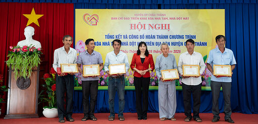 Châu Thành hoàn thành Chương trình xóa nhà tạm, nhà dột nát
