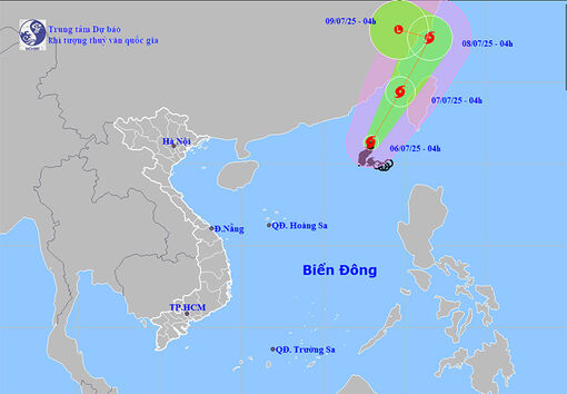 Thời tiết ngày 6/7: Bão số 2 trên biển Đông di chuyển chậm, biển động dữ dội