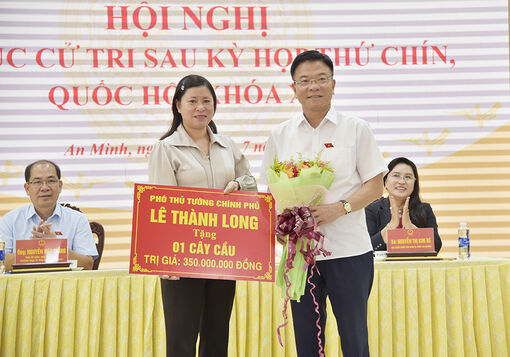 Phó Thủ tướng Lê Thành Long tiếp xúc cử tri xã An Minh