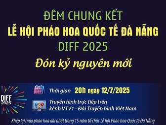 Đêm chung kết Lễ hội pháo hoa quốc tế Đà Nẵng diễn ra vào 20h ngày 12/7/2025