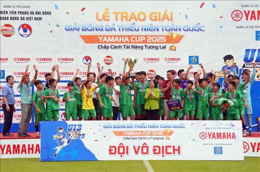 U13 Nam Định vô địch Giải bóng đá Thiếu niên toàn quốc 2025
