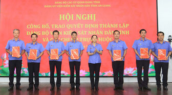 Đảng bộ Viện Kiểm sát nhân dân tỉnh công bố và trao quyết định thành lập các chi bộ trực thuộc