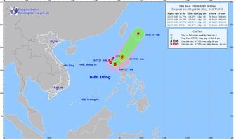 Thời tiết hôm nay (24-7): Bão số 4 (Comay), giật cấp 11, ở phía đông khu vực Bắc Biển Đông