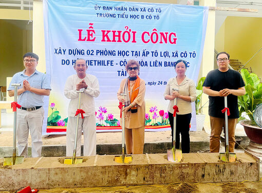 Hội Từ thiện Viethilfe hỗ trợ xây dựng 2 phòng học tại xã Cô Tô