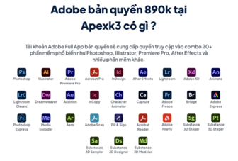 Mua Adobe bản quyền chính hãng – Giải pháp tối ưu chi phí chỉ 890k/năm